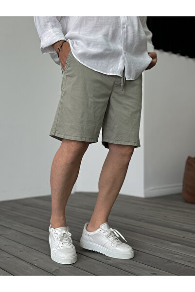 BYBASICMAN Khaki Lycra Chino Shorts Df-2407