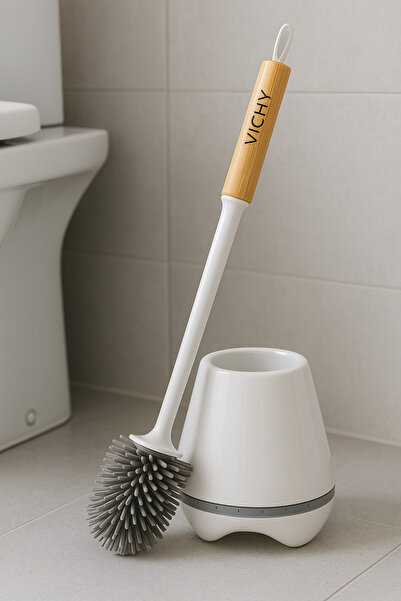 Vichy Овална тоалетна четка с дървена дръжка VCH-6608