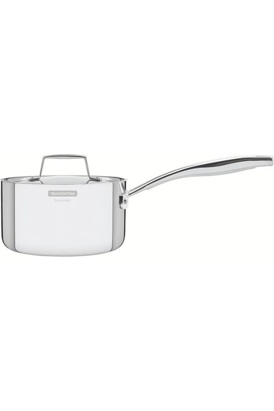 TRAMONTINA Grano Stainless Steel Sauce Pan with Tri-Ply Body, 20 cm Diameter