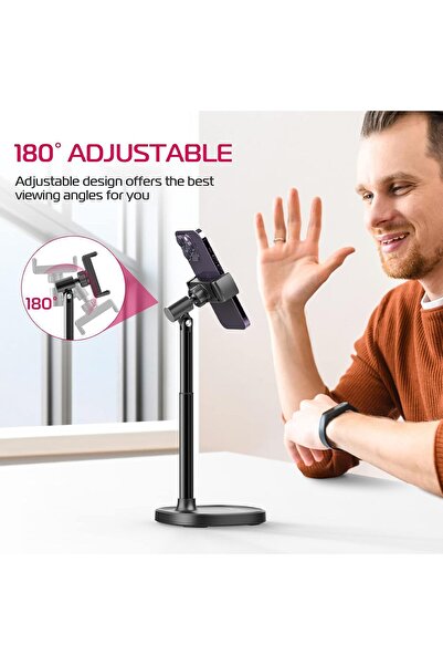ulanzi Cell Phone Stand Mount HP004 - Adjustable 360° Rotating Desktop Phone Holder
