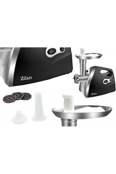 Zilan Meat Grinder, 1200W Power, Stainless Steel Plate and Tray, Sausage Accessories ZLN7599