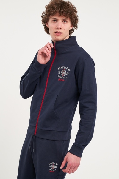KVL by KENVELO Men's sweatshirt with zipper and logo