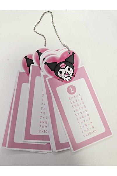 DESİGN Çarpım Tablosu Kartları Kromi 2 özel kesim zincirli