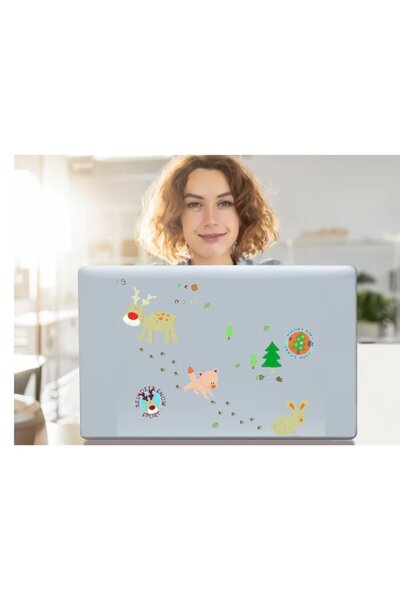 Sia 2 Pcs Notebook Sticker, Laptop Sticker with Forest Pattern Pvc 48X33X0.5Cm