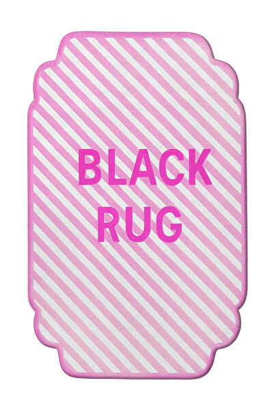 Rugs Modern Halı Mosso Black Rug with Written Stripe Pattern Modern Decorative Rug Mosso463