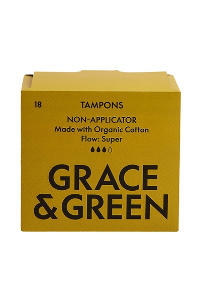 Grace and Green Tampoane din bumbac 100% Super (18 buc), Grace and Green