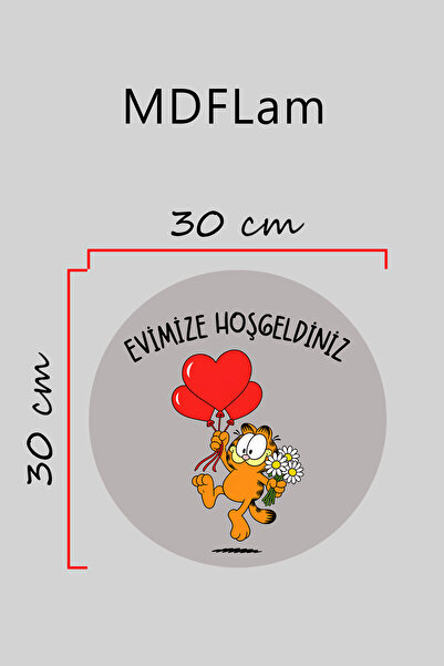 Dormot Digital Print Gray, Standard, Welcome to Our Garfield Home Themed, Door Ornament, Wall Ornament