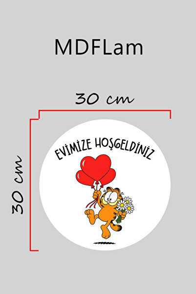 Dormot Digital Print White, Standard, Welcome to Our Garfield Home Themed, Door Ornament, Wall Ornament