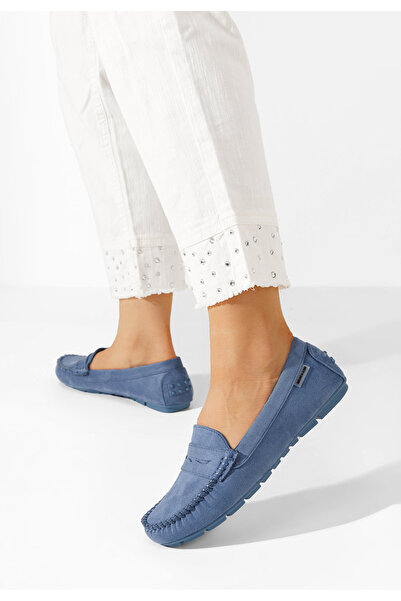B T Shoes Modré mokasíny dámske Abilena