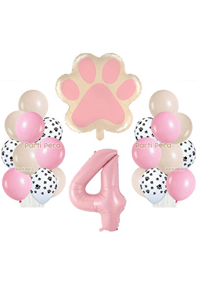 parti pera Pembe Pati Folyo Balon Pati Baskılı Balon Pet Kedi Köpek Hayvan Do...