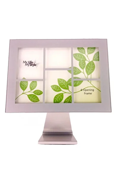 PROCART Maisie multiple photo frame, 6 photos, metallic, silver
