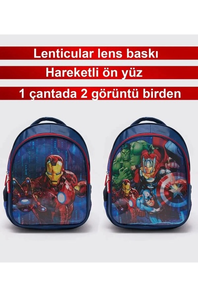 AVENGERS Super Heroes First School Bag Set Lunch Box Water Bottle Pen Holder Lunch Container Set of 5