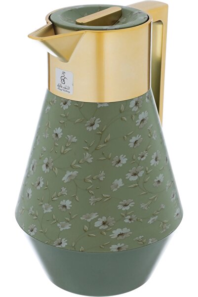 Everest Lydia ProThermos, 1 liter, colorful pattern, thermal glass inner shell- light gray