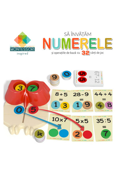 D-Toys Joc Buboo – Să învățăm numerele și operațiile de bază – Joc educativ Montessori