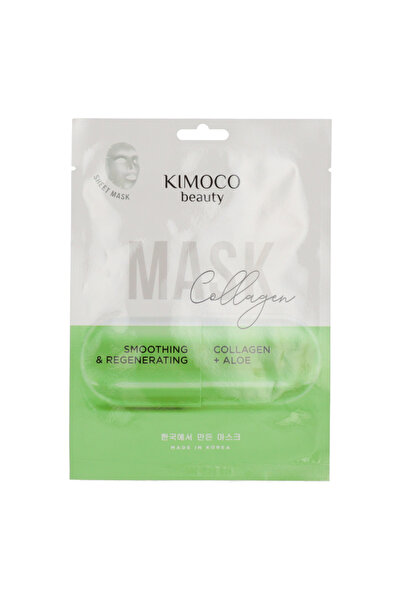 Kimoco Mască facială cu textură, netezire și regenerare, cu colagen și aloe v...