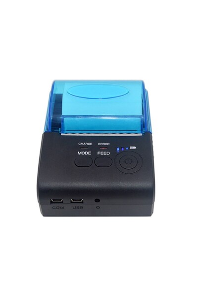 PROCART Portable bluetooth thermal printer, 58mm, XL roll, Windows, Android, IOS, USB, COM