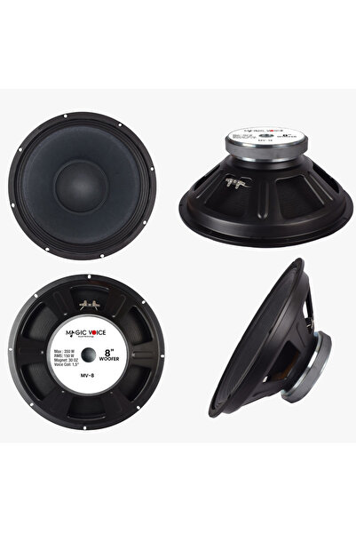 MagicVoice MV-8 Maks. 350 Watt / Rms 150 Watt 8” Siyah 20 Cm Woofer Yedek Hop...