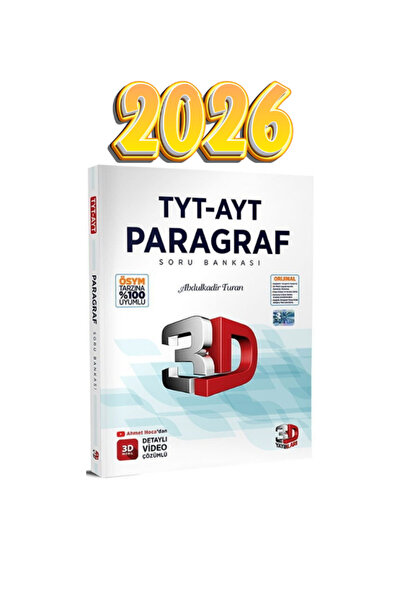 3D Yayınları 3D TYT-AYT PARAGRAF SORU BANKASI 2026-GÜNCEL BASKI