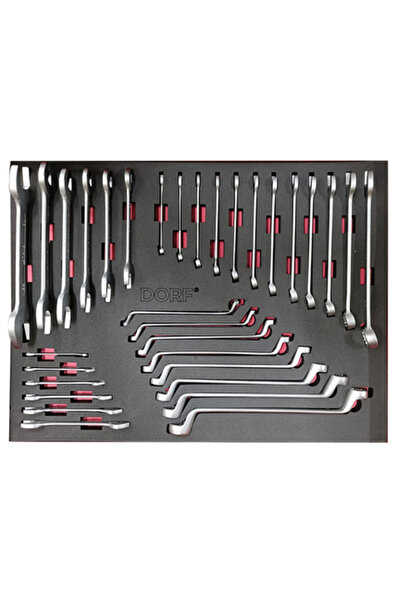 dorf 32 Parça Dolu Anahtar Seti Evalı Takım Arabası İçeriği 48,5 x 35,5 cm