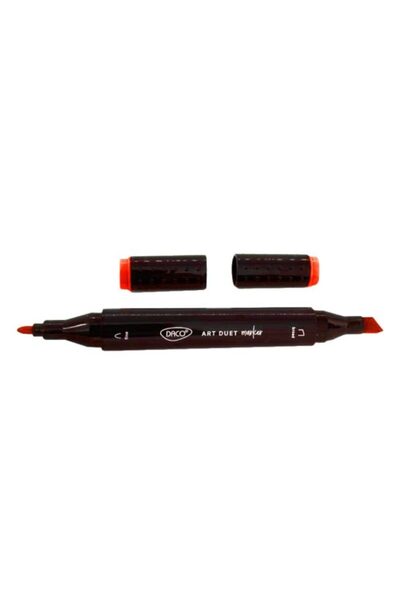 daço Graphic Marker Dual-Tip, Color Vermilion Red, Material Plastic