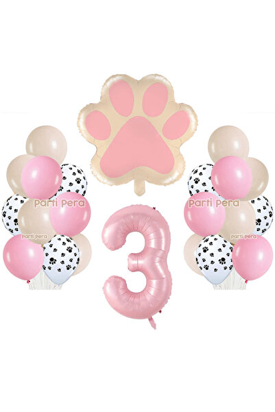 parti pera Pembe Pati Folyo Balon Pati Baskılı Balon Pet Kedi Köpek Hayvan Do...