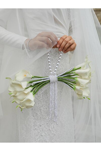 BUKETTA Beyaz Gala Lilyum Gelin Buketi – Pinterest Trend Gelin El Çiçeği