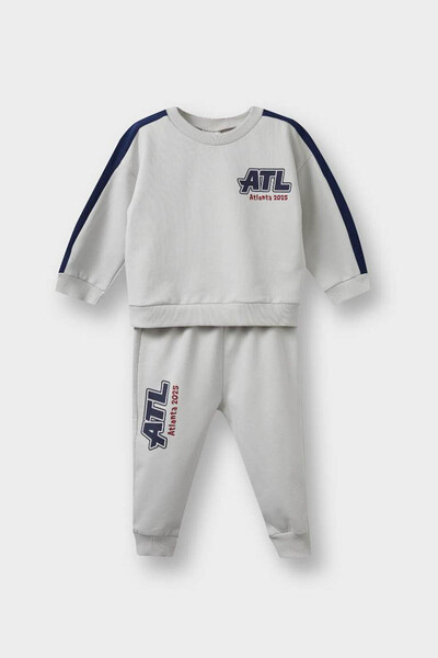 DeFacto Light Gray Baby Boy Bottom-Top Set F3301A5/Gr503