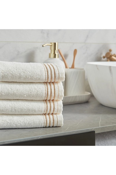 Generic Lusture 4-Piece Finger Tip Towel Set - 30x30 cm