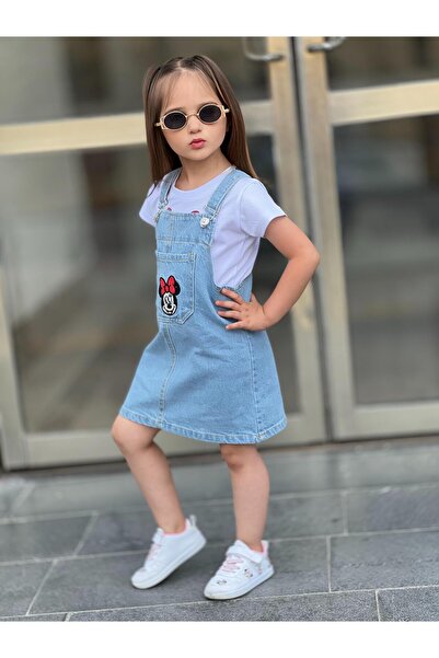 yns coolstar yeni sezon Nakışlı Kot Salopet Jile Elbise Ve Tşort