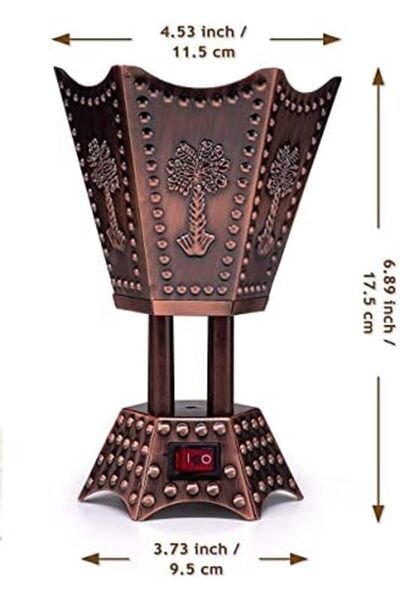 SAQOWARE Electric Bakhoor Burner-Mabkhara-Madkhan-Oud Burner-Incence Bakhoor Burner (Copper Colour)
