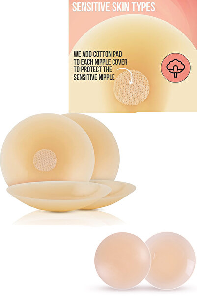 AURRARİ Silikon Göğüs Ucu Kapatıcı Ve Koruyucu Silikon 2'li Nipple Pad Nipple...