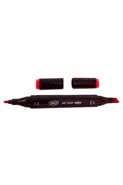 daço Graphic Marker Dual-Tip, Color Geranium Red, Material Plastic