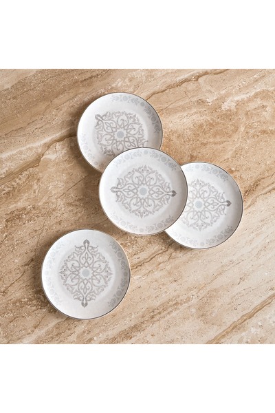 Generic Salwah 4-Piece New Bone China Dinner Plate Set - 25 cm