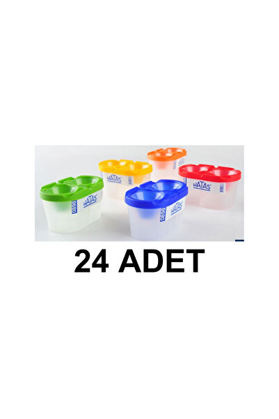 HATAS 24 ШТУКІ КОНТЕЙНЕРИ ДЛЯ ЧИСТКИ ЩІТОК З 2 СЕКЦІЯМИ