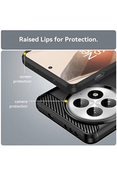 SKYDDAR INNOVATION Carcasă pentru OnePlus 13, silicon carbon, silicon subțire, cu textură din fibră de carbon, set de autocolante, albastru