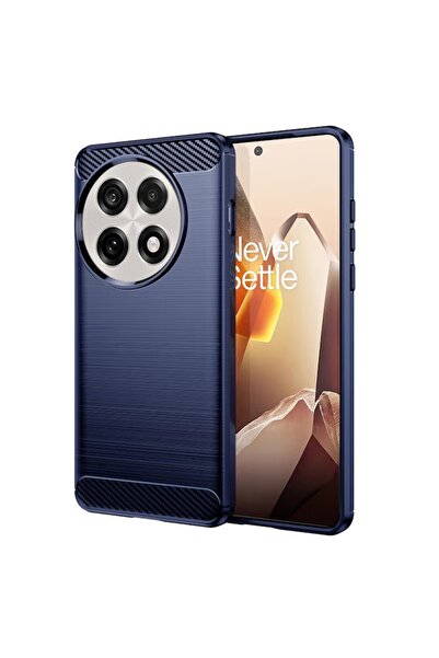 SKYDDAR INNOVATION Θήκη για OnePlus 13R, Σιλικόνη άνθρακα, Λεπτή σιλικόνη, με υφή ινών άνθρακα, σετ αυτοκόλλητων, Μπλε