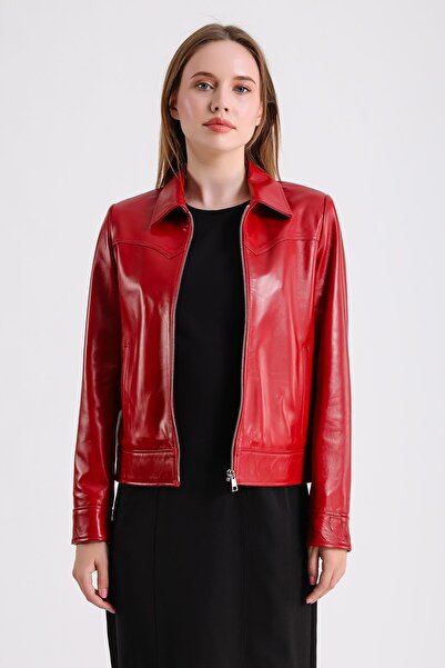 MQ Leather Maroquin Leather Carole Kadın Deri Ceket