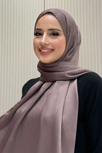 Bym Fashion 2024 Kobe Satin Shawl Dark Mink