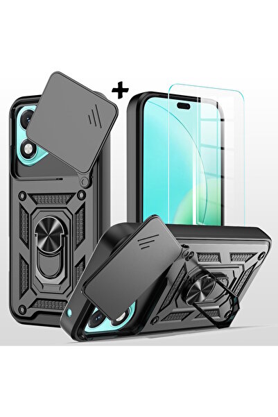 m.tk moveteck Honor 400 Kılıf Kamera Korumalı Sürgülü Yüzüklü Standlı Armor T...