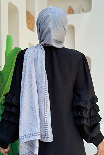 Bym Fashion 2061 Satin Shawl Gray