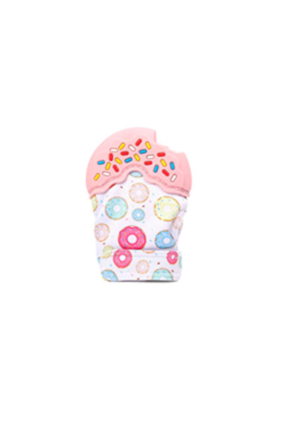 TINY WHEEL قفاز تسنين سيليكون دونات -وردي