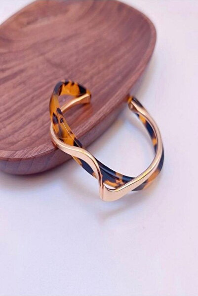 DEMOKAN Women's Bracelet Vip Series Acrylic Metal Mix Wave Model Handcuff Bracelet