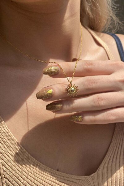 Spossy Silver Jewelry Minimal Güneş Kolye