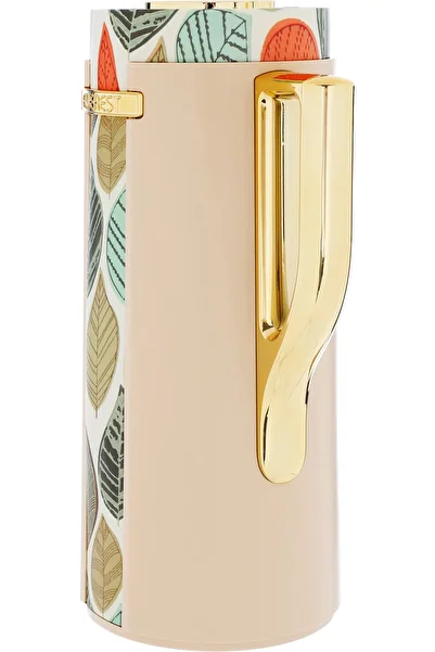 Everest Widad Thermos, 1 liter, thermal glass inner container, plastic outer shell - beige