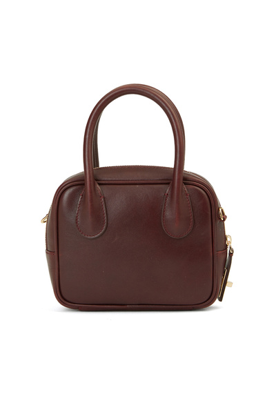 George Hogg Bordo Kadın Deri Postacı Çantası