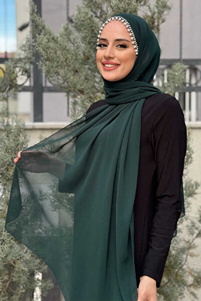 Bym Fashion Σάλι με πέρλες 2028 Σμαραγδένιο