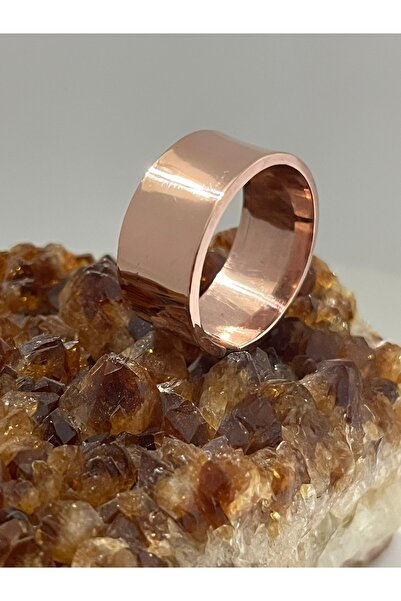 Melisa MoonCo خاتم نحاسي نقي، تصميم خاتم زفاف مسطح بدون نقش، قابل للتعديل بمق...