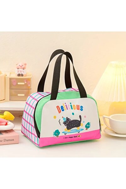 GlassySKY Stylish Thermal Waterproof Cat Themed Lunch/Lunch Bag-Office School...