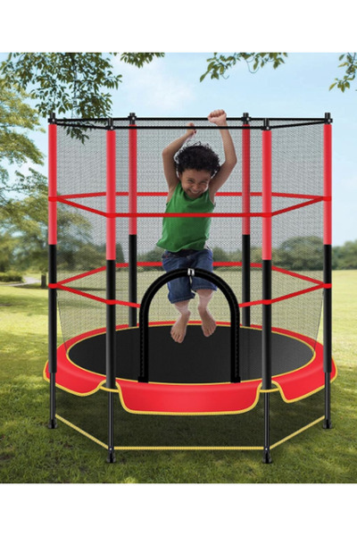 OSERSHOP Trambolin Koruma Fileli 105 cm Çocuk Trambolini İç Mekan Step Trambo...