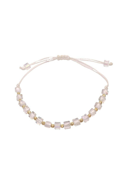 Bijuteria SORELLY Bratara Snur Bile Aur 14k si Pietre Albe Translucide